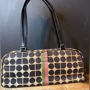 Kate Spade black & cream dot satchel